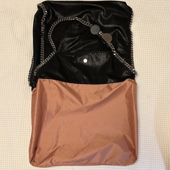 Stella Mccartney 2 Chain Falabella Tote Shoulder Bag In Black - Picture 5 of 11